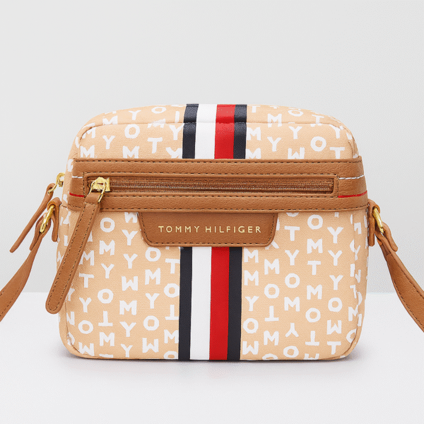 Bandolera Tommy Hilfiger Letter Beige