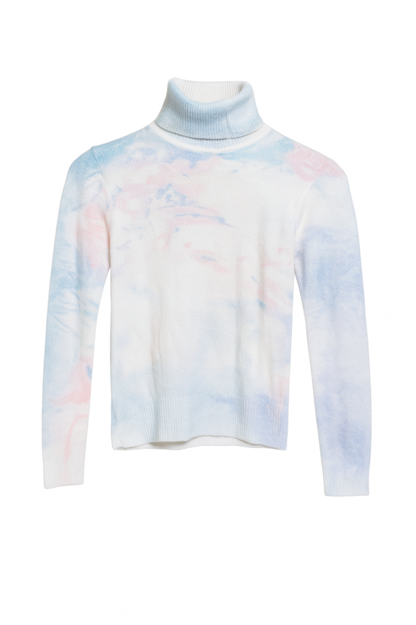 Sweater batik pastel con cuello alto