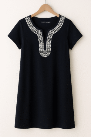 Remerón Tommy Hilfiger Azul Noche con Bordado Blanco