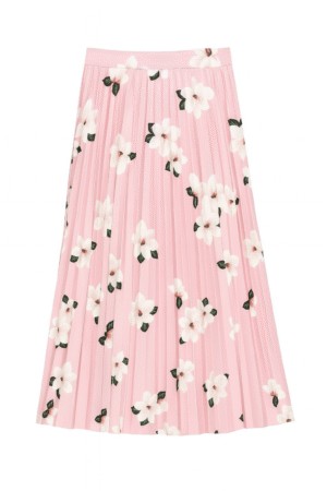 Falda plisada floral – Rosa Magnolia