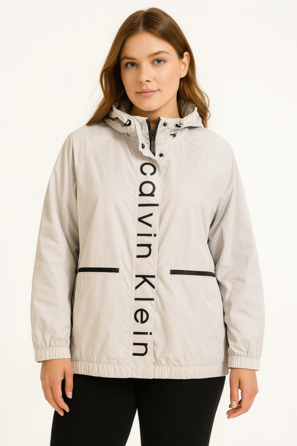 Campera Calvin Klein Beige con Capucha Importado USA - Image 2