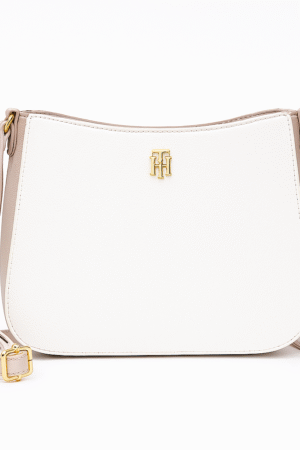 Cartera Tommy Hilfiger Crossbody Blanca con Detalles Rosa