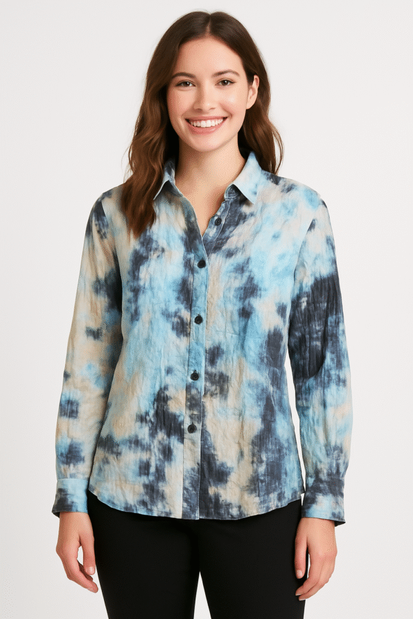 Camisa Envy estampado tie-dye arrugado - Image 2