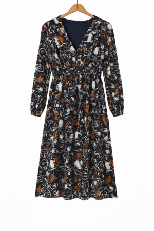 Vestido Midi Estampado Floral Cruzado Importado USA