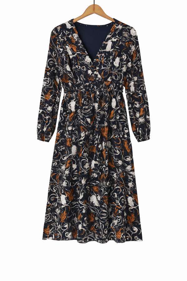 Vestido Midi Estampado Floral Cruzado Importado USA