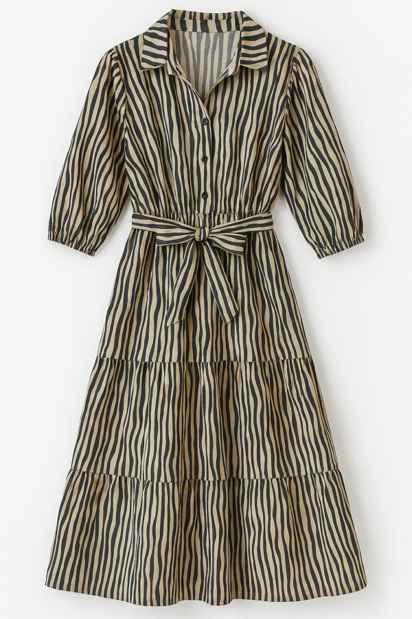 Vestido Camisero Estampado Cebra – Urban Safari