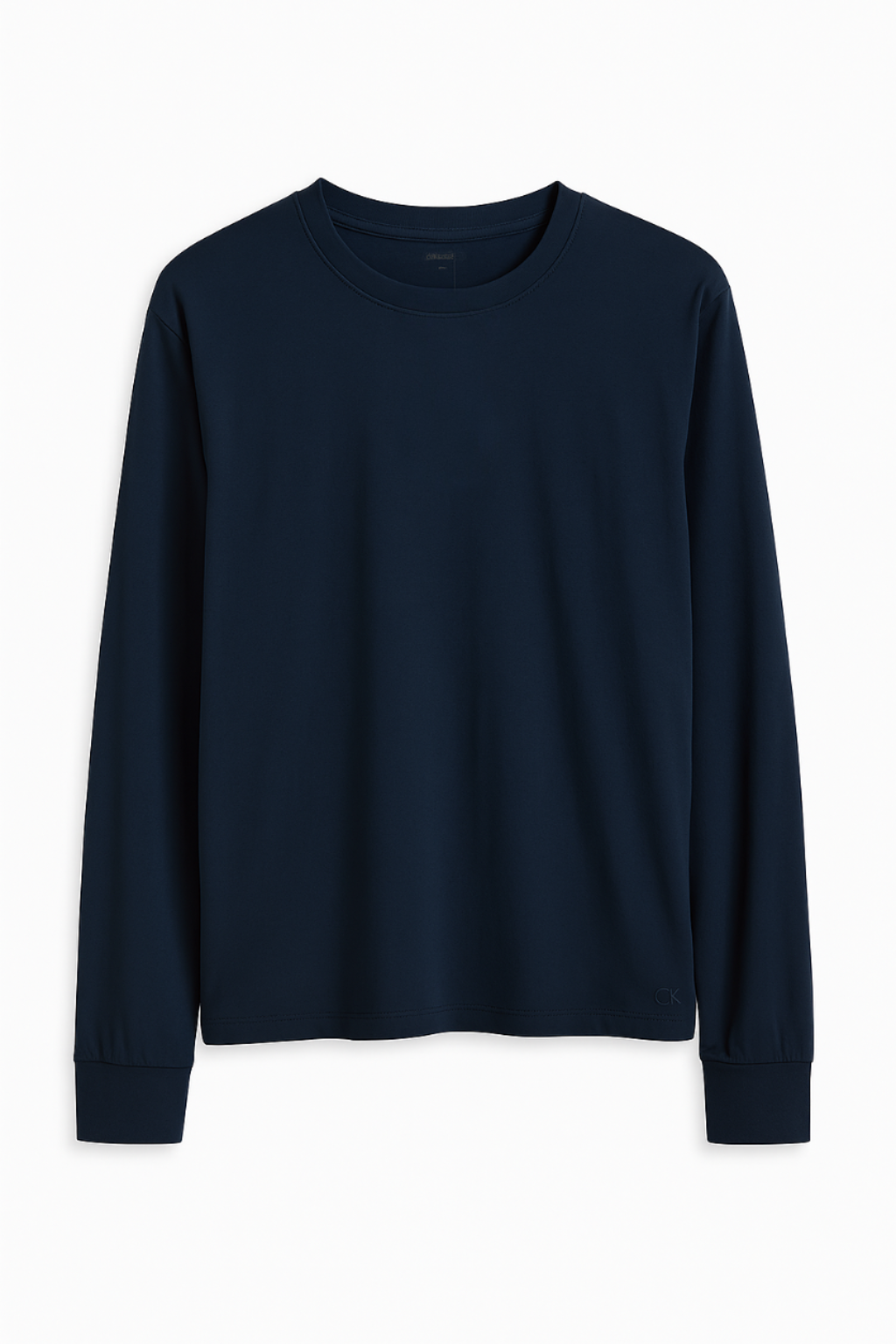 Remera Calvin Klein Manga Larga Azul Noche – Performance Collection