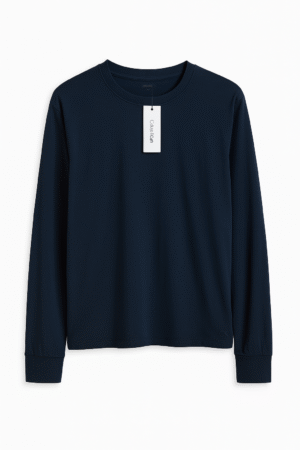 Remera Calvin Klein Manga Larga Azul Noche – Performance Collection
