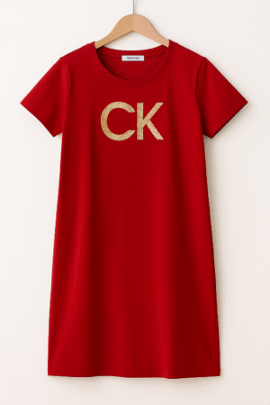 Remerón Calvin Klein Rojo con Logo Dorado