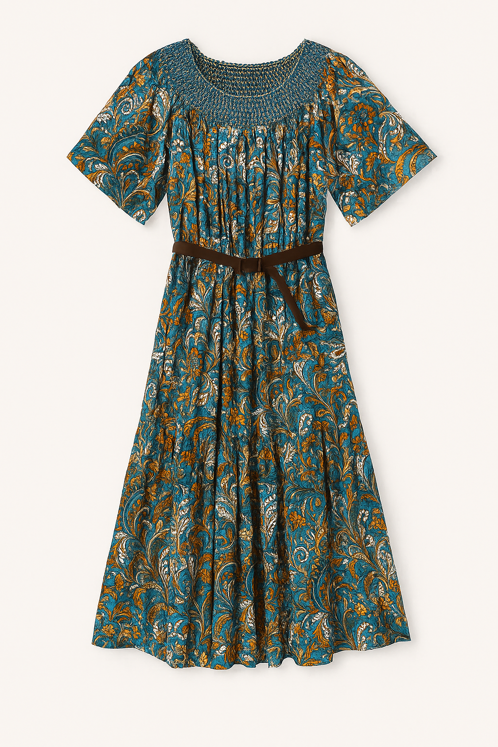 Vestido Midi Boho Floral Multicolor