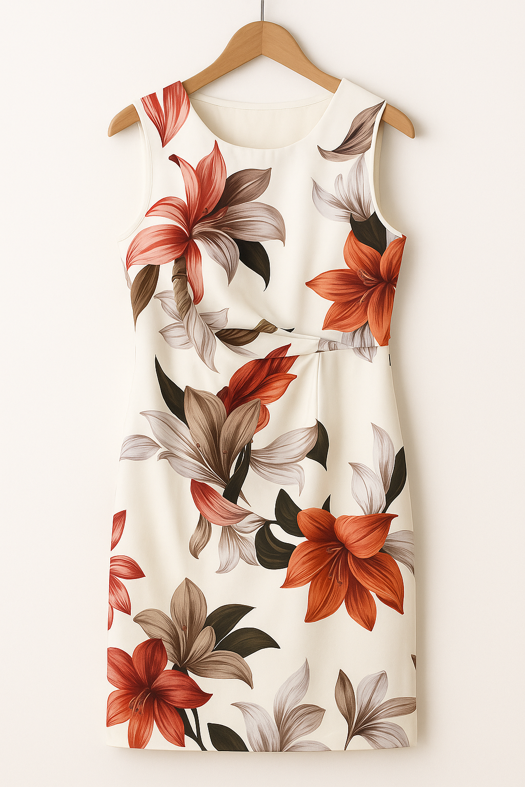 Vestido Floral Elegante Sin Mangas