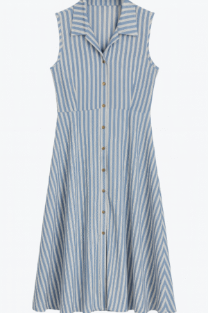 Vestido Camisero Rayado – Frescura y Estilo Natural