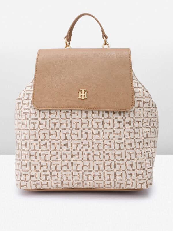 Mochila Tommy Hilfiger Monogram Arena con Tapa Lisa