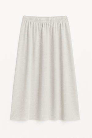 Falda Gris de lanilla con Cintura Elastizada