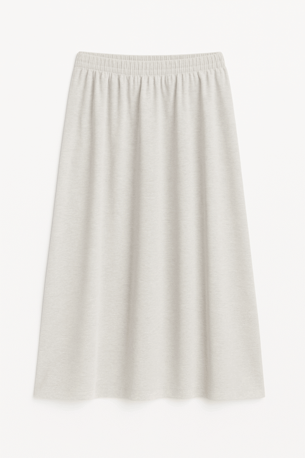 Falda Gris de lanilla con Cintura Elastizada