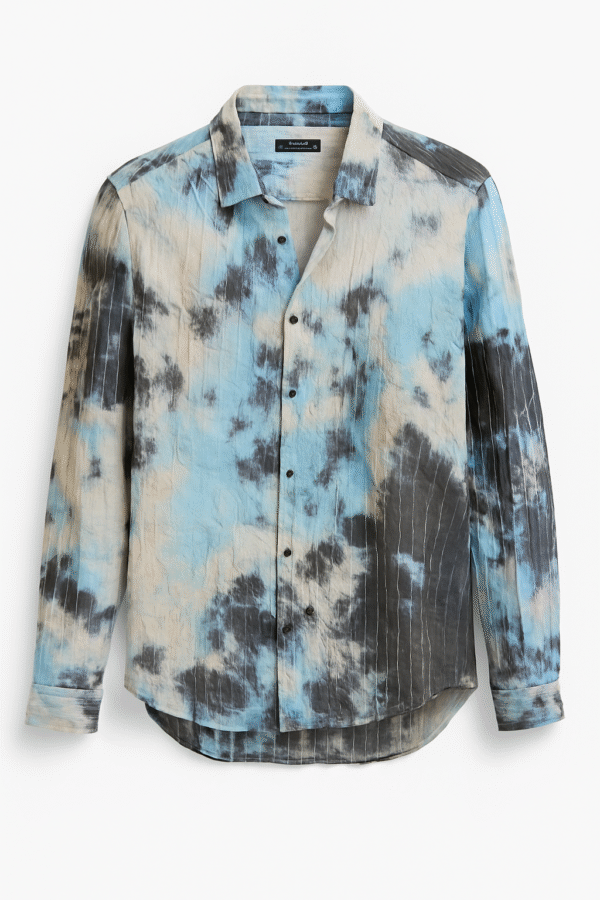 Camisa Envy estampado tie-dye arrugado