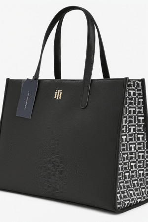 Cartera Shopper Tommy Hilfiger Black Monogram