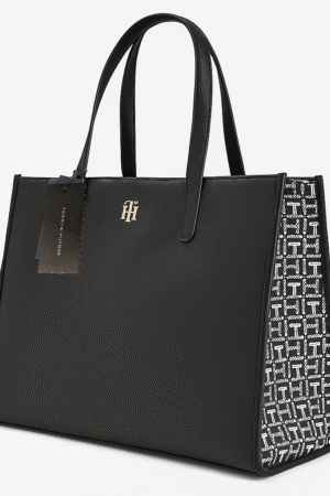 Cartera Shopper Tommy Hilfiger Black Monogram