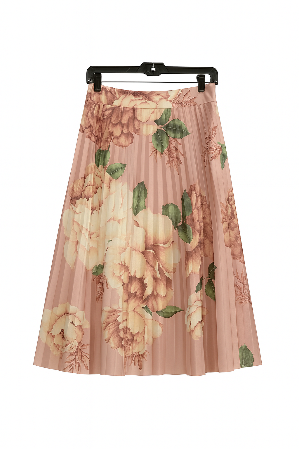 Falda Plisada Midi Floral Rosa Empolvado - Image 3