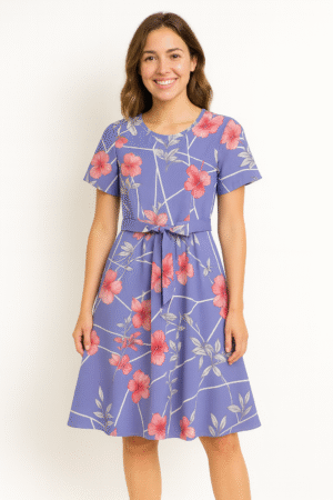 Vestido Lila Floral “Hibiscus”