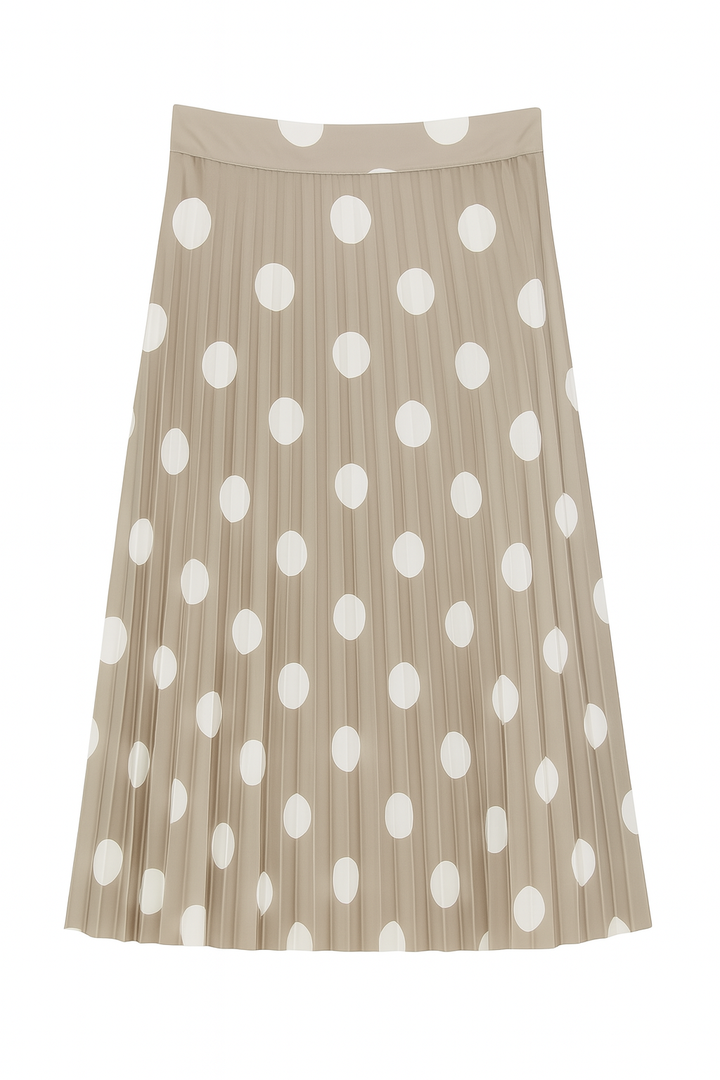 Falda Plisada Beige con Lunares Blancos – Encanto Retro - Image 3