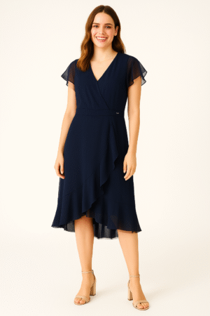 Vestido Tommy Hilfiger Azul Marino con Tul